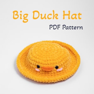 Easy PDF Crochet Pattern Duck Hat