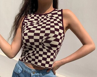 Psychedelic print top small size summer open back top