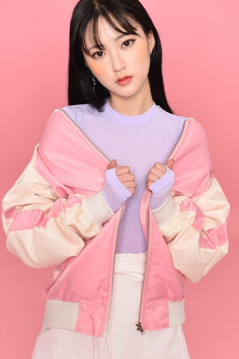 Y2K Pastel Jacket Zip Up Jacket Harajuku Fashion Lolita Pink Etsy