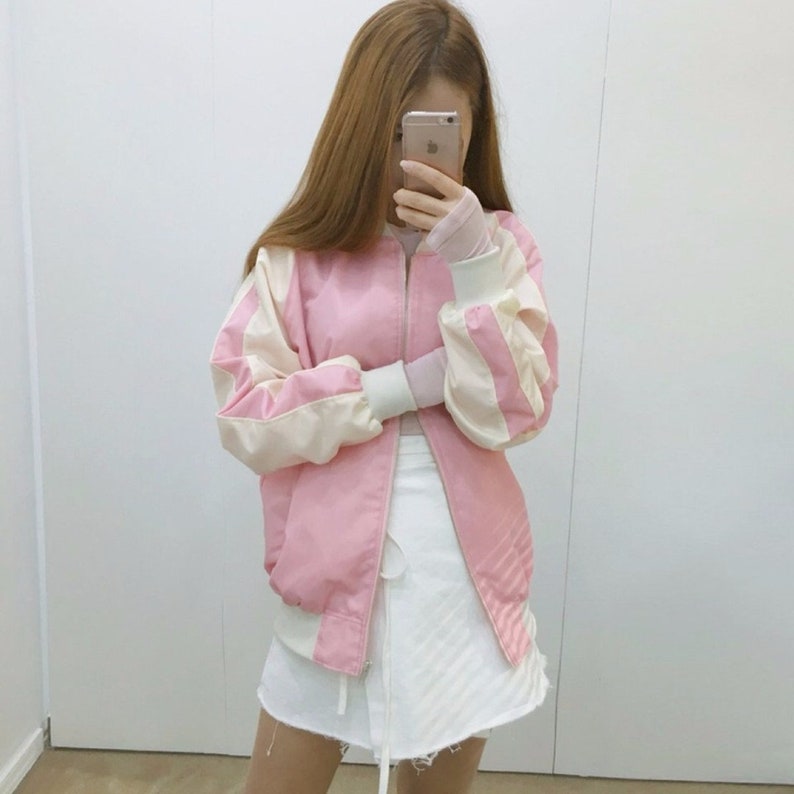 Y2K Pastel Jacket Zip Up Jacket Harajuku Fashion Lolita Pink | Etsy