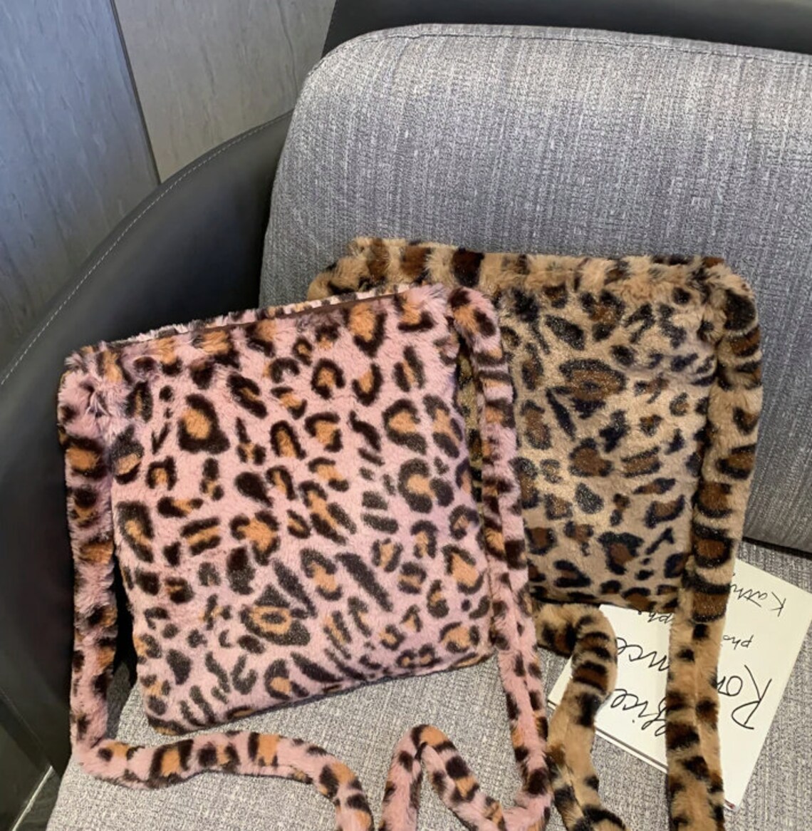 leopard bag fluffy