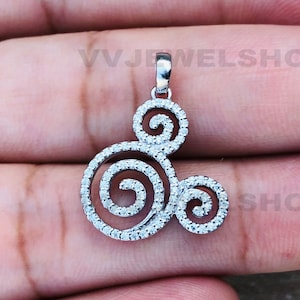 Diamond mickey necklace sales