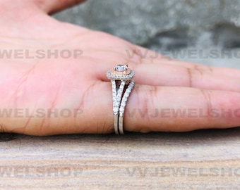 ラボダイヤモンドリングセット、ツートンリングセット、結婚指輪セット