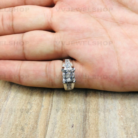 Zales 1 CT. T.w. Princess-Cut Quad Diamond Twist Shank Engagement Ring in  14K Gold | Hamilton Place