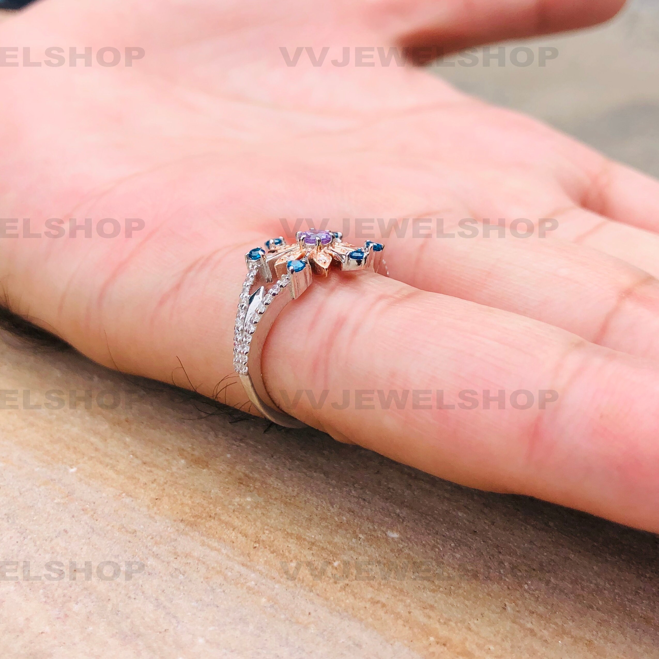 Women's Fine Jewelry 14K Rose Gold Over Sterling Silver Etsy