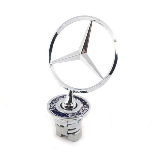 Star Emblem Badge 44mm Logo Bonnet Hood stehend für Mercedes Motorhaube