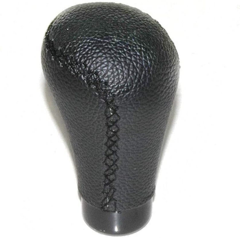 Automatic or Manual Gear Shift Knob Black Leather Universal Etsy