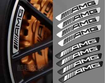 Fit pour Mercedes AMG Edition Sport Wheels Badge 3D Sticker Logo Emblem Décoration 4pcs