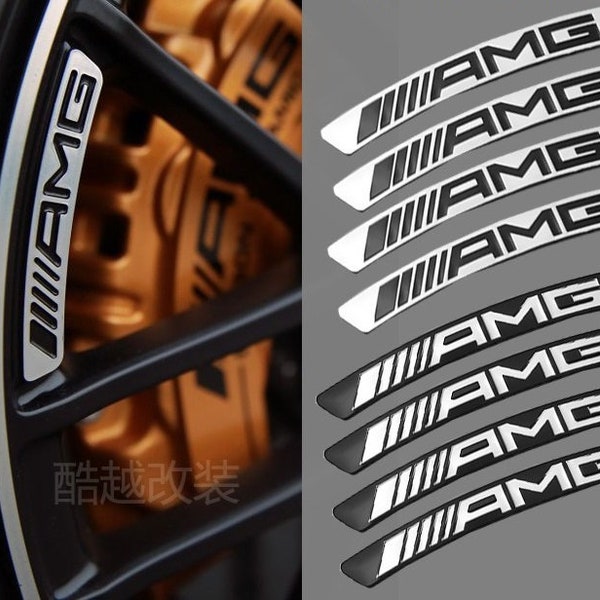 adatto per Mercedes AMG Edition Sport Wheels Badge adesivo 3D Logo Emblema Decorazione 4 pezzi