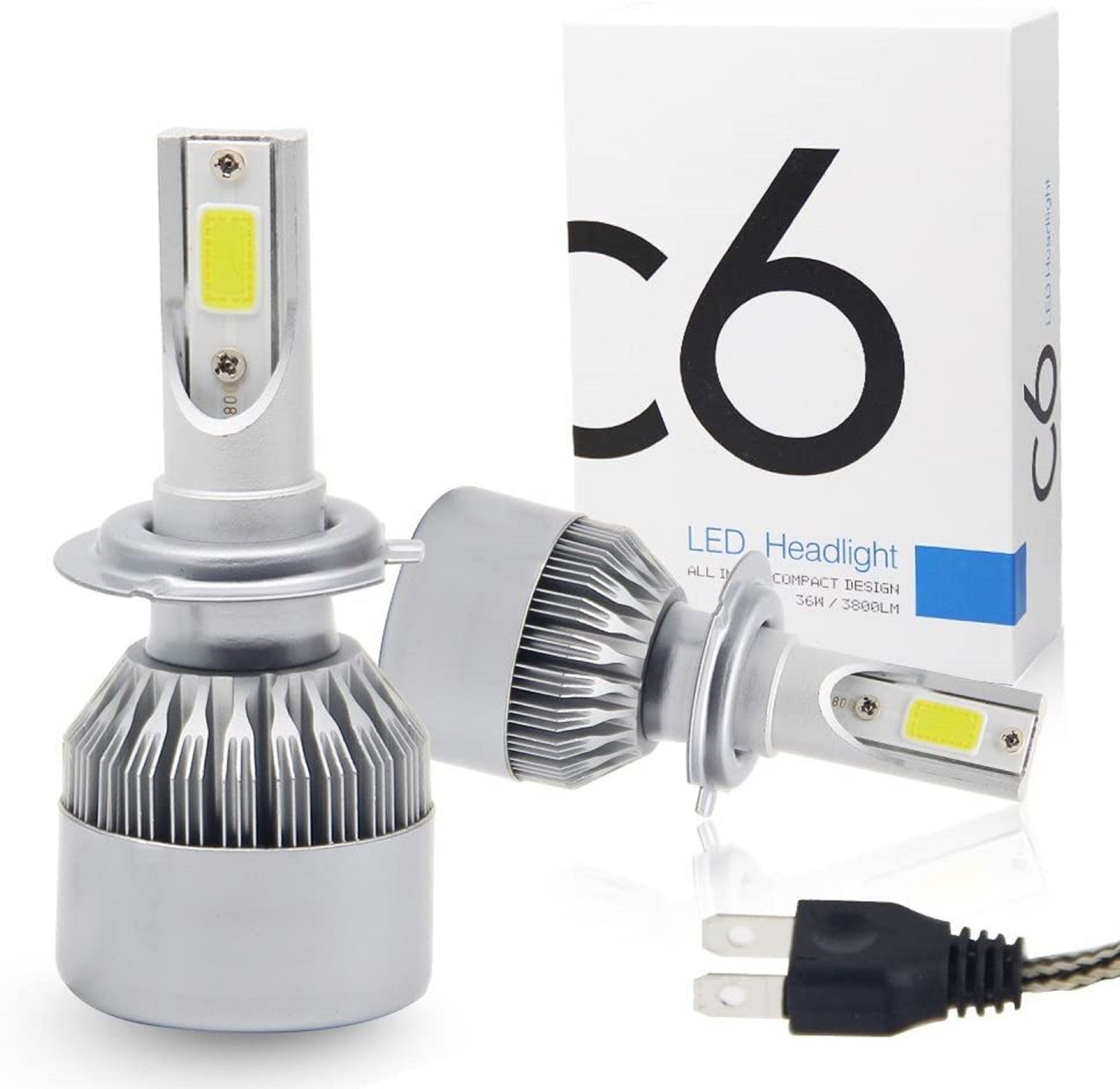 LED Light Kit C6 H7 3800LM 36W 6000K Cold White Car Motorcycle - Etsy  Finland