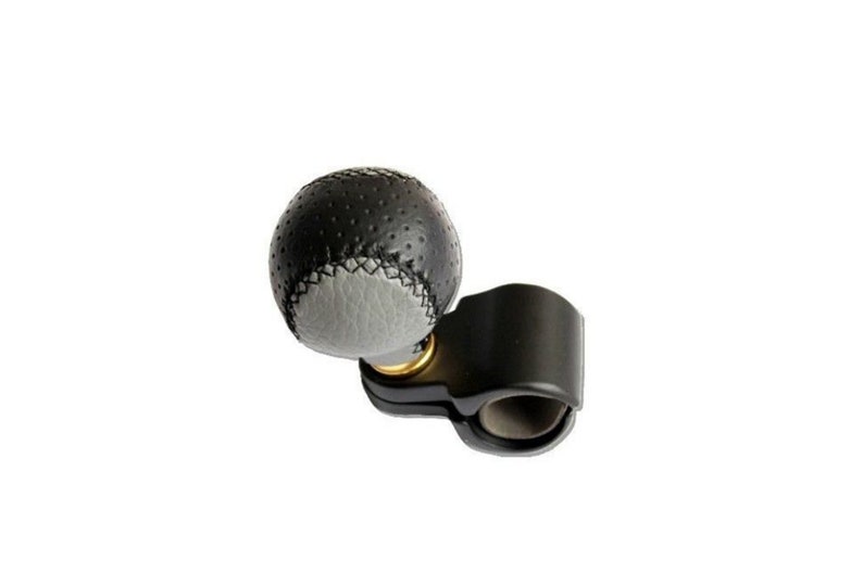 Steering Wheel Aid Leather BLACK GREY Knob Spinner Knob Car Etsy
