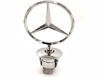 Mercedes-Benz Front Hood Ornament Mounted Star Logo Badge Emblem C E S Class