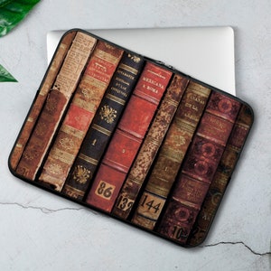 Books Laptop Sleeve Old Books Laptop Sleeve Book Print Laptop Sleeve 12 inch 13 inch  15 inch 16 Inch Sleeve RP0560