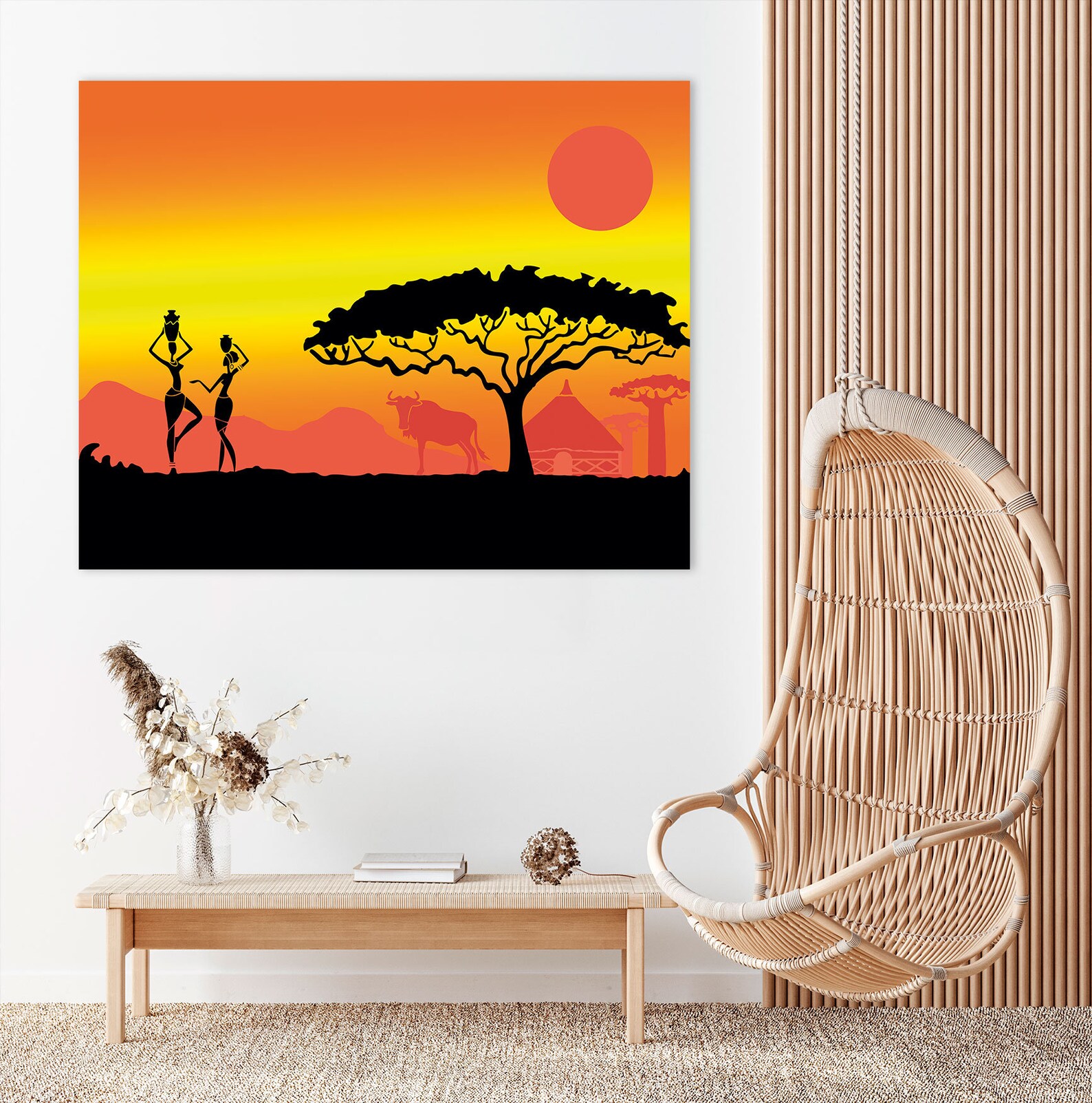 African Safari Sunset Wall Art African Women Pictures for Etsy