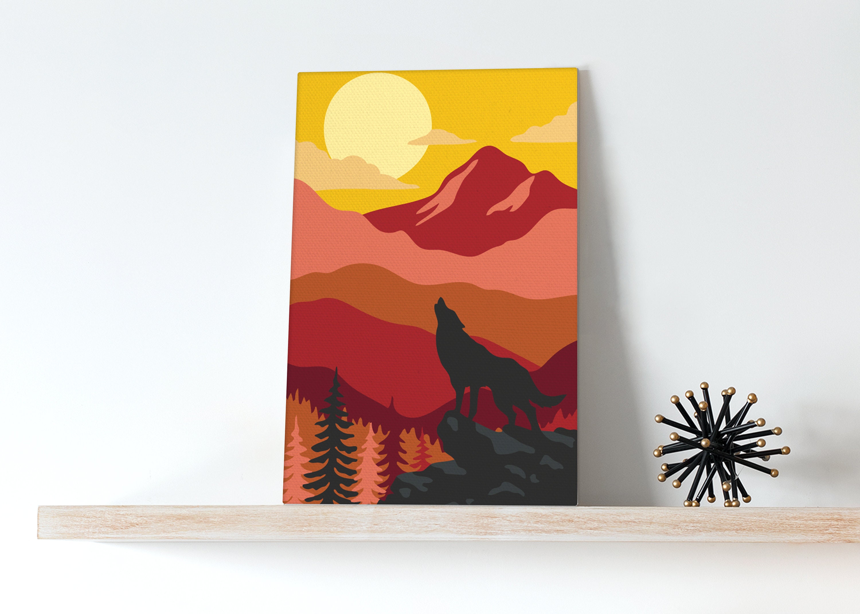 Mountains Paint by Numbers DIY Kit Painting by Number Nature Etsy UK