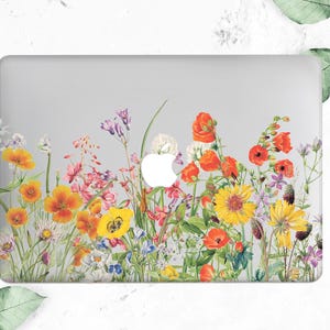 Wild Flowers M1 Macbook Pro A2338 Case Macbook 13 Air Case Floral Macbook Pro 13 New CaseClear Design Mac 15 Pro Case Macbook 12 Case RP0227
