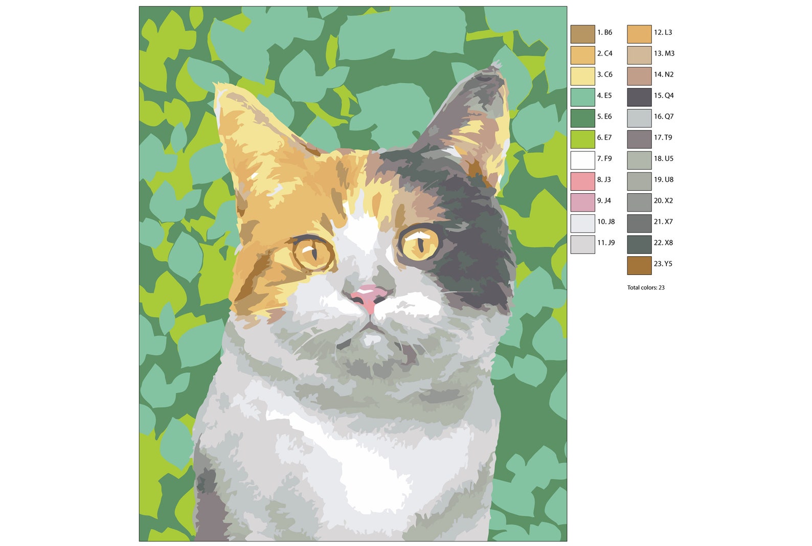 Cat Painting By Numbers Acrylic Painting On Canvas For Pet Etsy