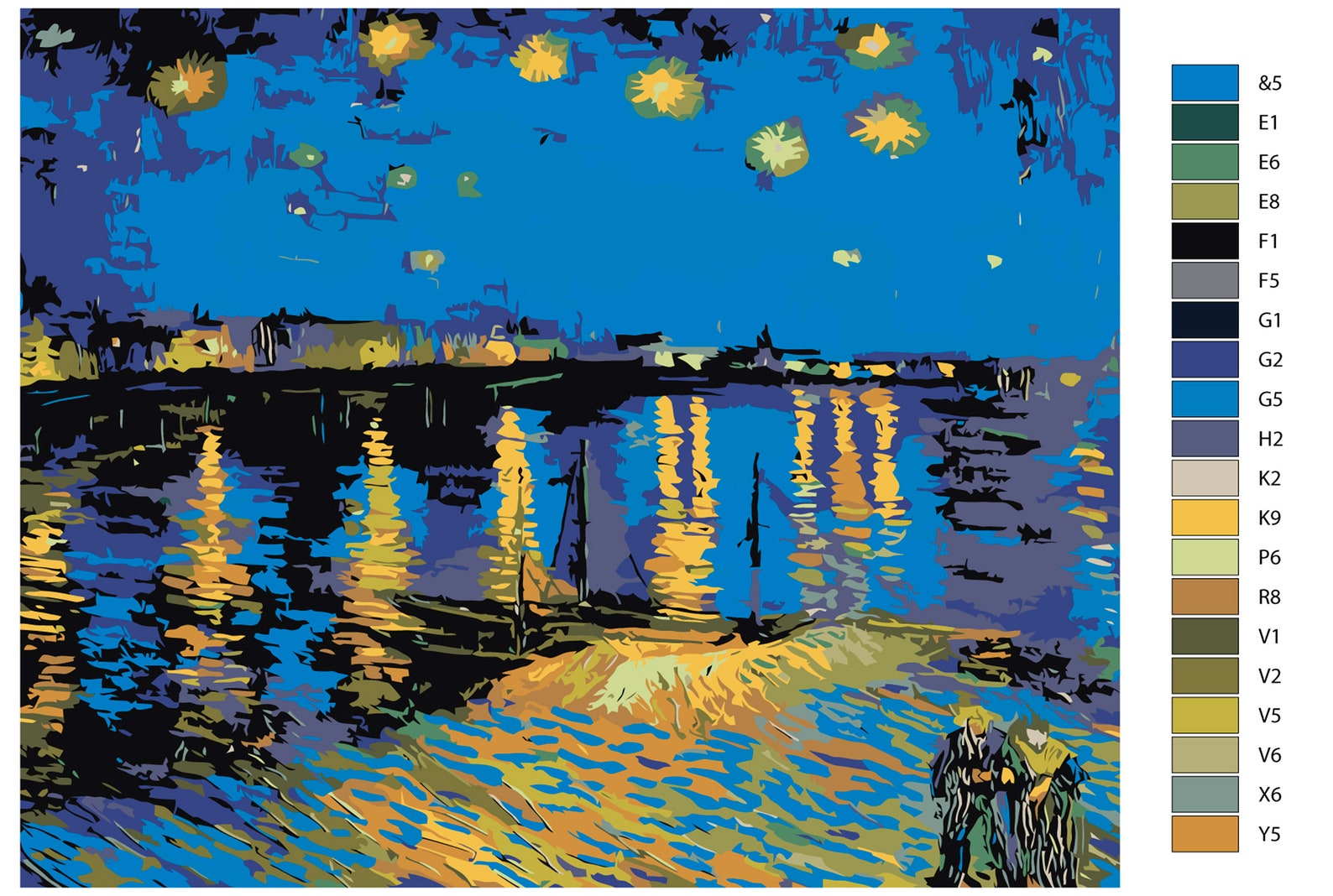 Van Gogh Painting by Numbers Acrylic Painting on Canvas DIY Etsy