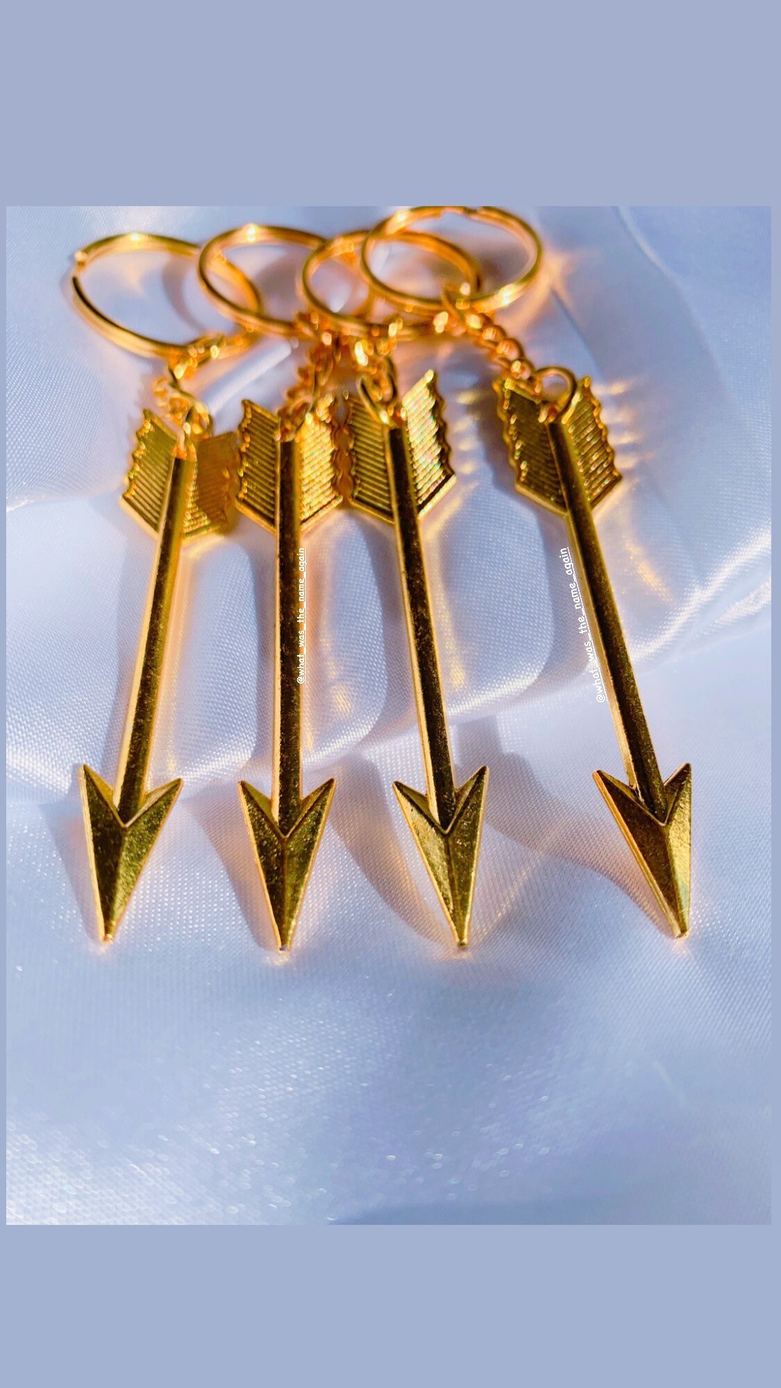 Gold Arrow Keyring Gold Arrow Keychain Etsy UK