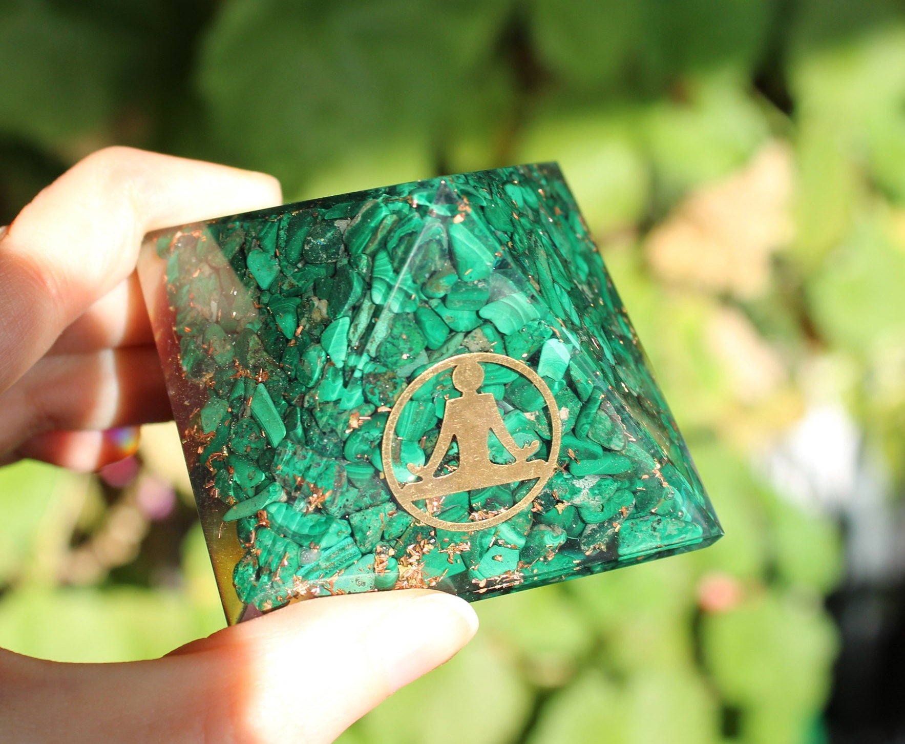 Pyramide Orgonite Malachite