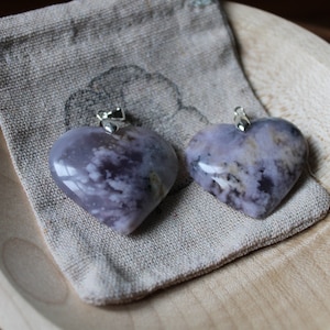 Rare! Opal Dendritic Purple and Green Heart - Liberation & Nature
