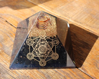 Orgonite Shungite Pyramid and Metatron's Cube