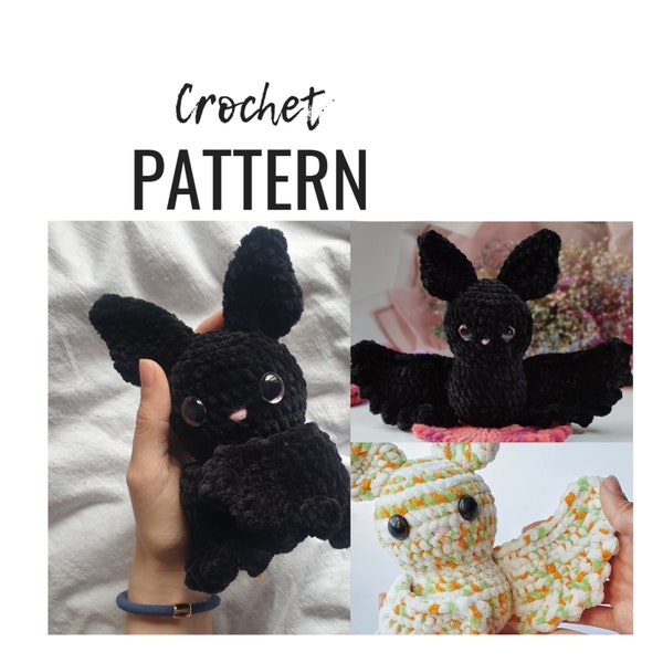 Bat crochet amigurumi pattern kawaii | Handmade gift for kids