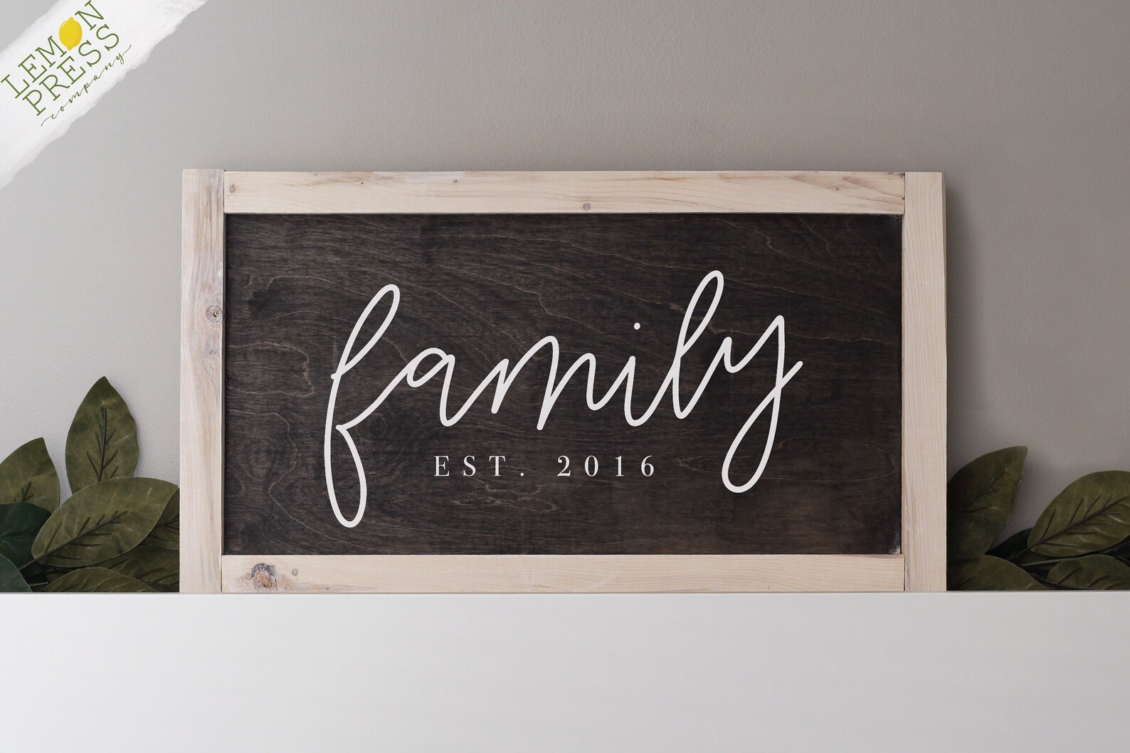 Family Established Sign Customizable Painted Hand Lettered Etsy