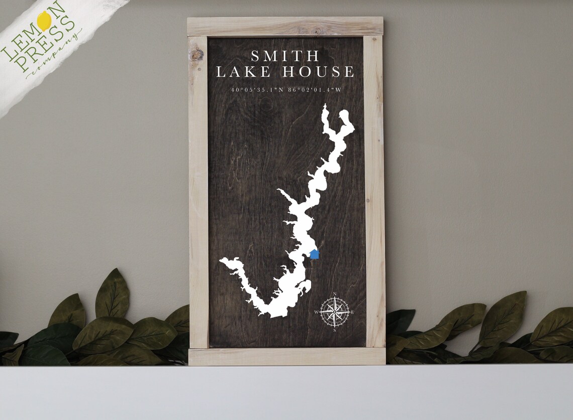 Morse Reservoir Sign Morse Lake Lake House Customizable Etsy