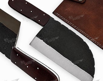 Cuchillo de carnicero artesanal hecho a mano / Cuchillo para cortar carne / Cuchillo de carnicero artesanal / Regalo de inauguración de casa, regalo de cocina único / Cuchillo para preparar alimentos