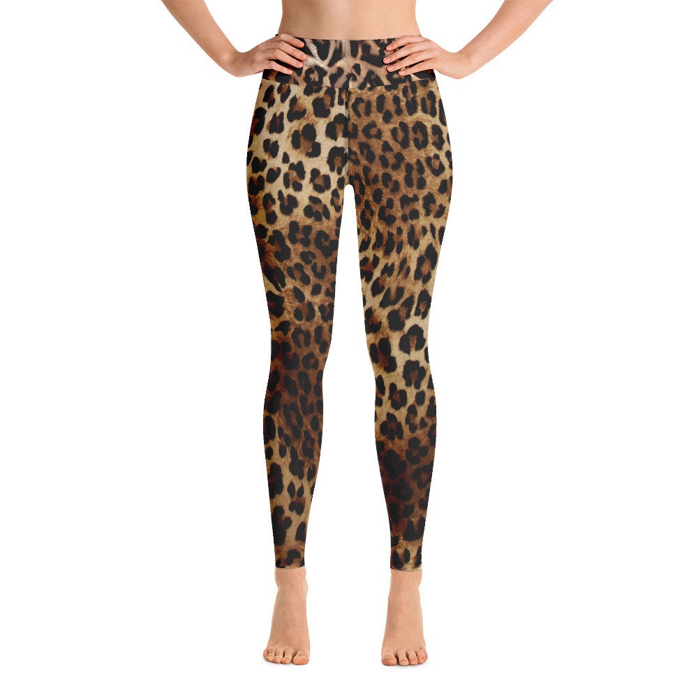 Leopard Leggings for Women W/ 5 High Waist, Slimming, Yoga Pants