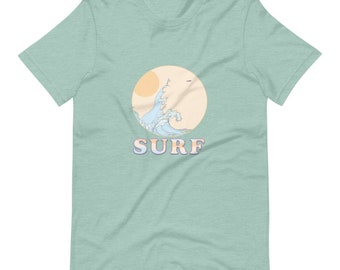Pastel Ladies Surfer Shirt, Little Surfer Girl Shirt, Beach Babe Pastel Surf Shirt,