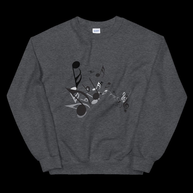 Musical Notes Sweatshirt, Music Sweatshirt, Band Sweatshirt, Music