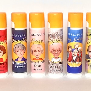 Golden Girls Lip Balm Collection - Six Cheesecake flavors - gifts for her - Mother’s Day gifts - nostalgia tv