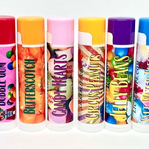 Candy Shop Lip Balm Collection - Old School Candy - Nostalgia Candy Flavors - 6 Tubes
