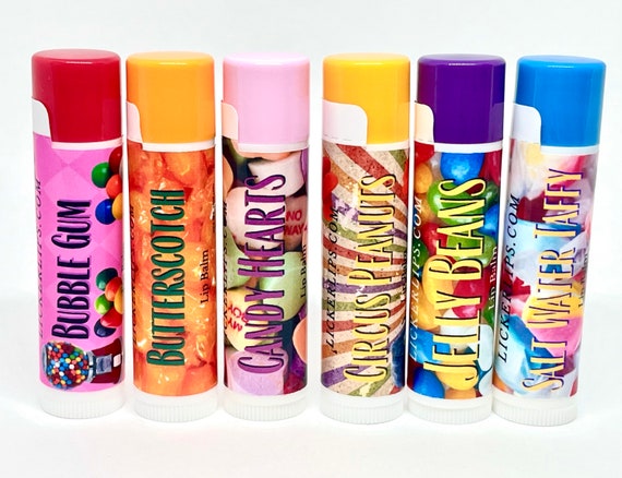 Candy Shop Lip Balm Collection Old School Candy Nostalgia Candy Flavors 6 Tubes Etsy