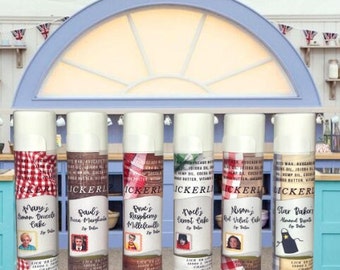 The Great British Bake Off Lip Balm Set - Six Bake Show Lip Balm Flavors - Star Baker - Paul Mary Noel Prue Alison - Stocking Stuffers