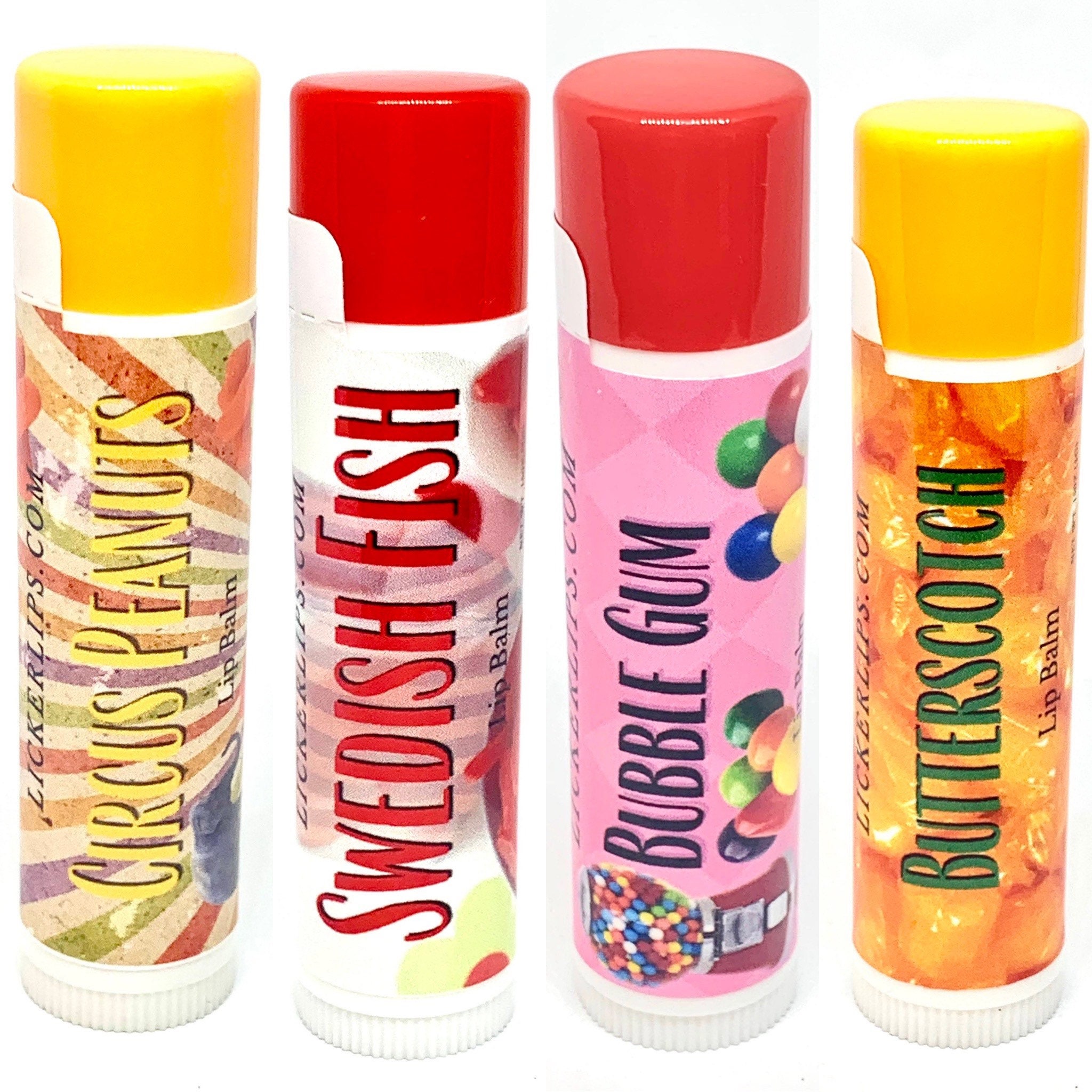 Bubble Gum Butterscotch Circus Peanut Swedish Fish Lip Balm Etsy