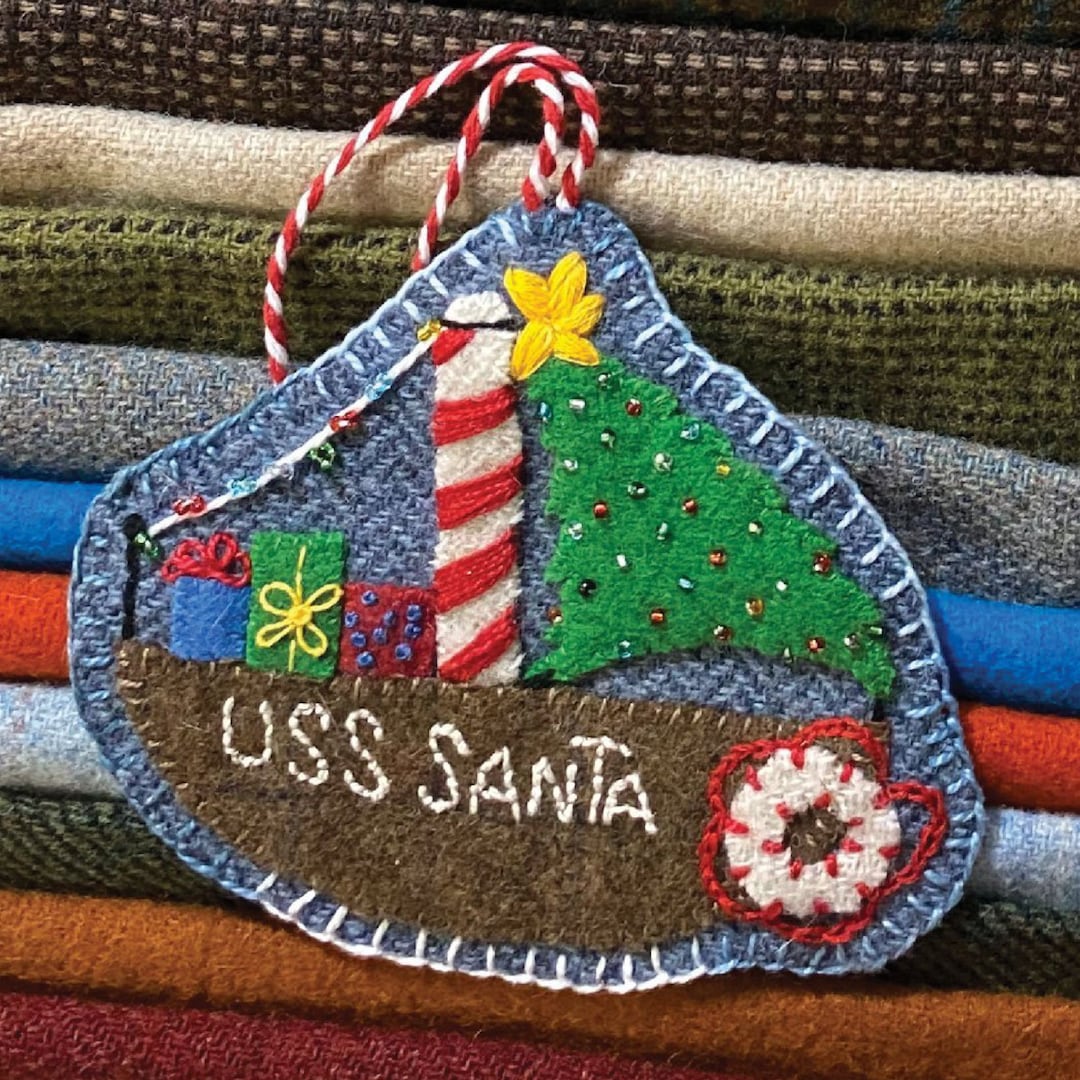 Wool Applique Christmas Ornament DIGITAL DOWNLOAD Pattern Etsy