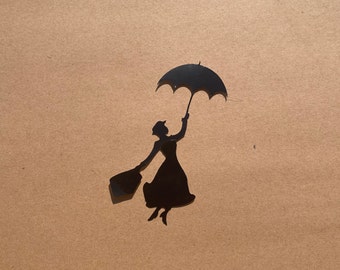 Mary Poppins silhouet sticker