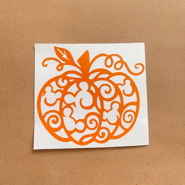 Mickey Pumpkin Silhouette Sticker