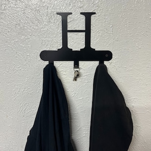 Custom Capital Letter Monogram Wall Hook, Elegant and Functional Metal Wall Hooks, Personalized Home Entryway Décor, Wall Mounted Storage