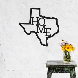 Texas Home Sign, Metal Home & Wall Decor, State of Texas, Made in Texas
