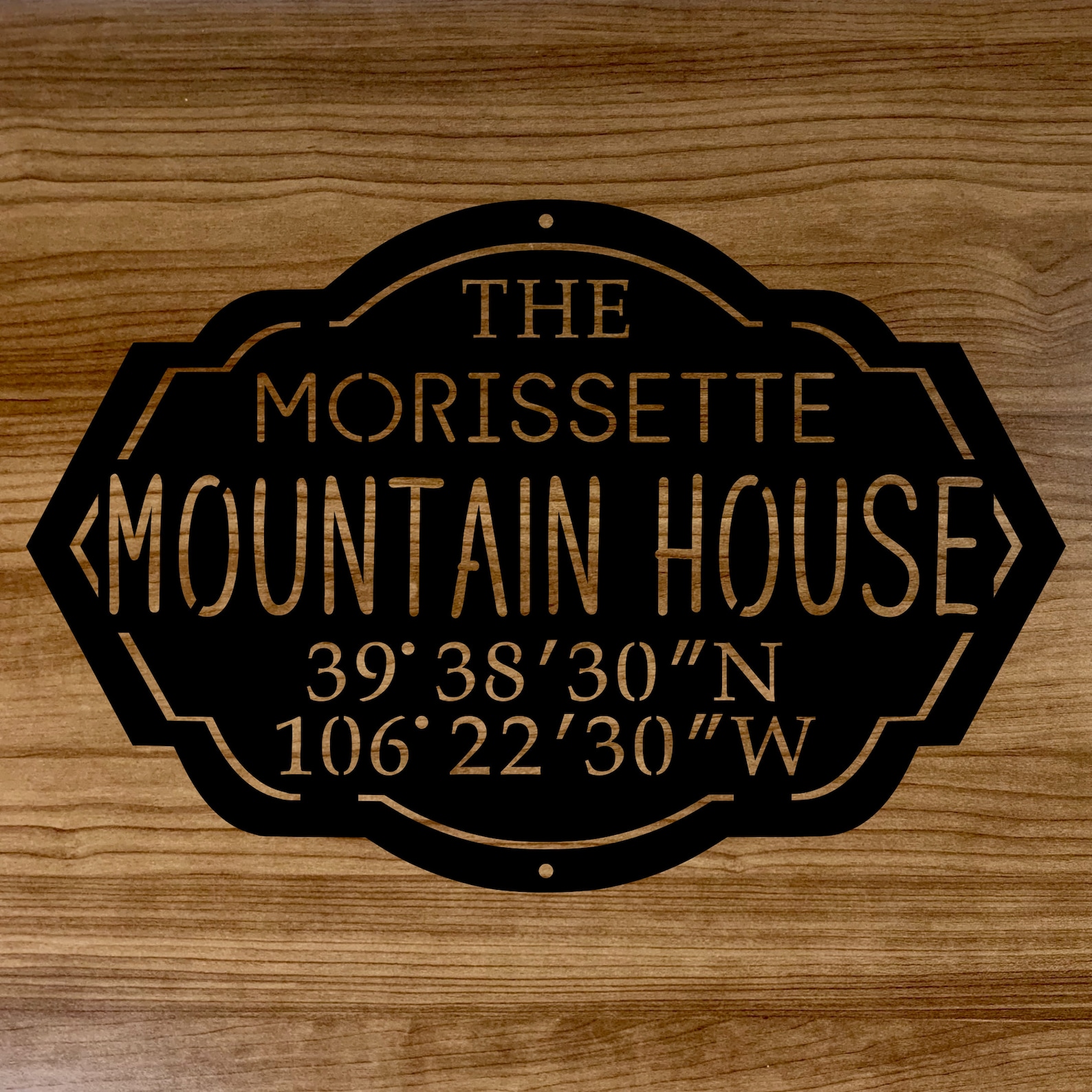 Custom Mountain House Sign Personalized Coordinates Sign Etsy