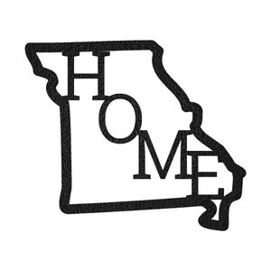 Missouri Home Sign, Metal Home & Wall Decor, State of Missouri, Made in USA