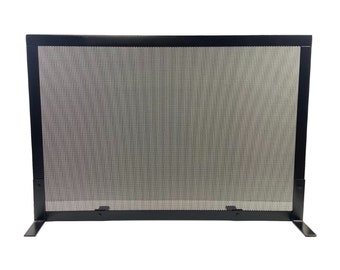 Custom Fireplace Screen, Simple Steel Design, Custom Sizes to Fit Your Fireplace, Hand Made in USA