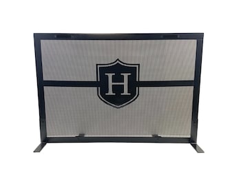 Customized Fireplace Screen, Simple Steel Design, Custom Sizes to Fit Your Firebox, Hand Made in USA