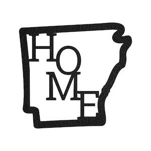 Arkansas Home Sign, Metal Home & Wall Decor, State of Arkansas, Made in USA