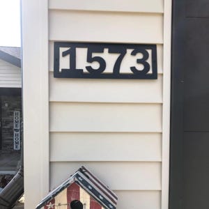 Custom Horizontal House Numbers, Outdoor Metal Address Sign, Modern House Number Plaque, Personalized Address Number Plaque, Made in USA
