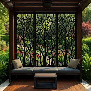 Tressia Privacy Screens, Large Metal Panels, Decorative Metal Panels, Privacy Metal Panels, Made in USA